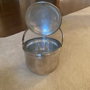 Vintage mid century modern hinged ice bucket